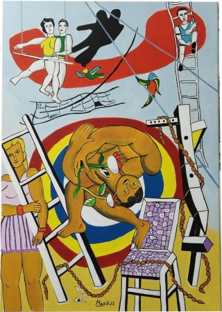 GLI ACROBATI DI PIERO (100 x 70)